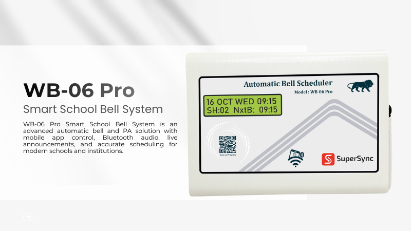 Smart School Bell System Wb-06Pro