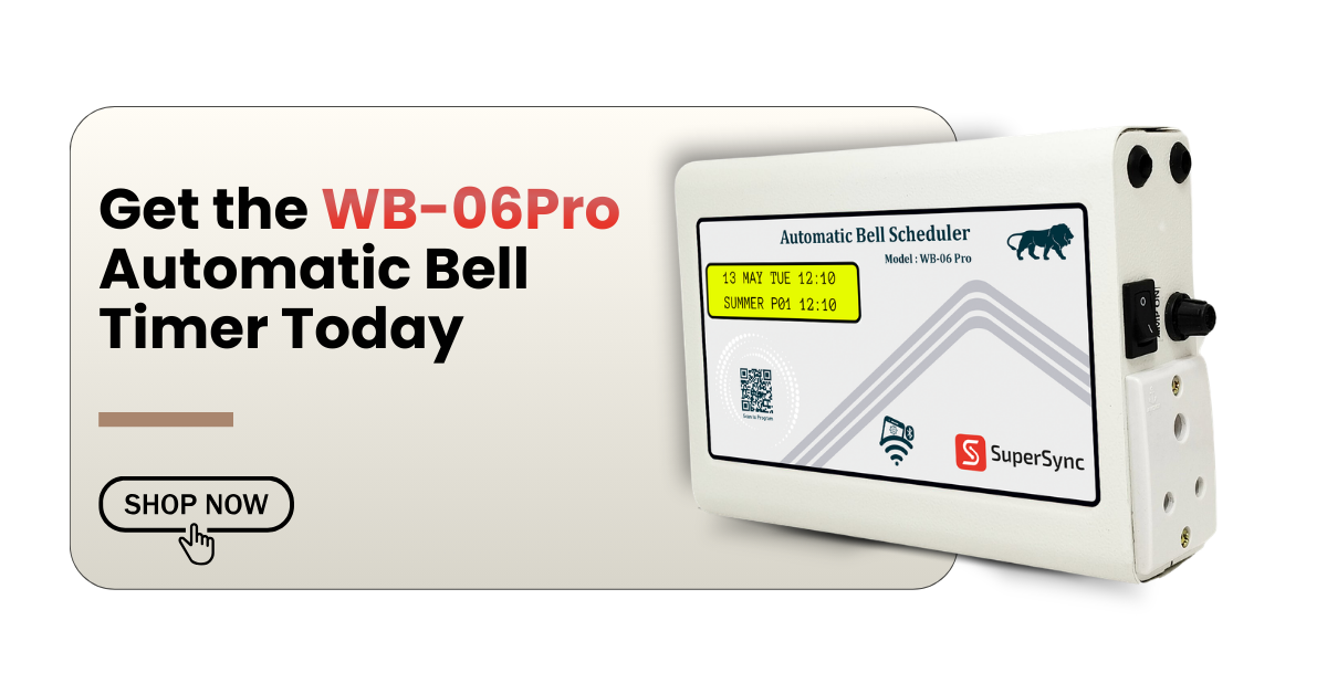 automatic bell system for schools, automatic bell timer for schools, school bell system, digital bell system, digital bell timer, programmable bell timer, bell timer system, electronic bell system for schools, automatic electronic bell for schools, class bell system, period bell system, school announcement system, wireless PA system for school, smart bell system, automatic bell management system