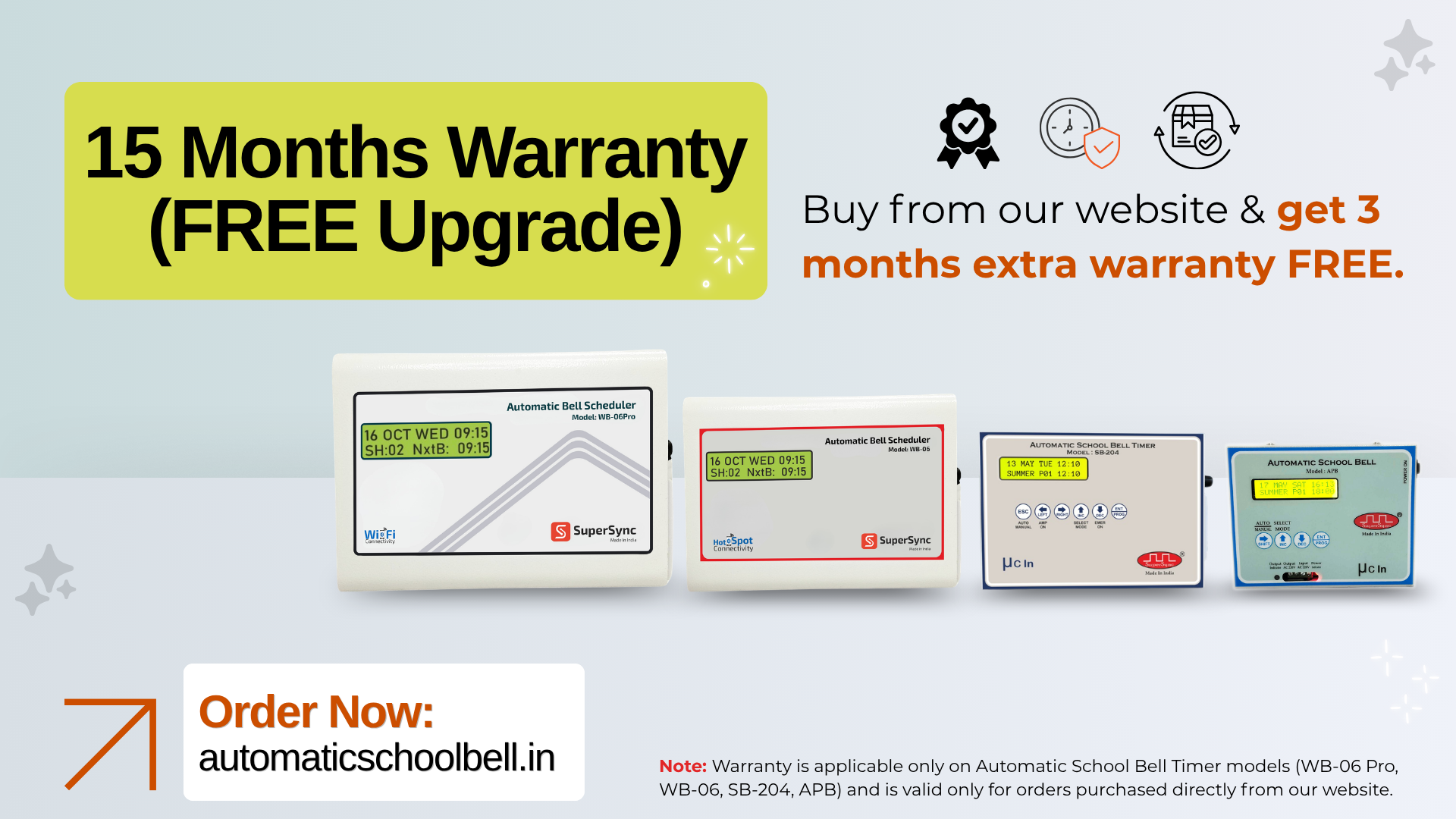 15 months warranty free upgrade post