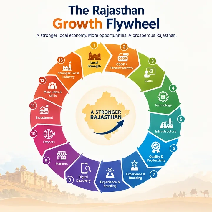 future of Rajasthan industrial growth future of Rajasthan economy Rajasthan MSME growth opportunities technology driven growth in Rajasthan Rajasthan manufacturing opportunities Rajasthan semiconductor opportunities semiconductor industry in Rajasthan electronics industry in Rajasthan technology ecosystem in Rajasthan industrial development opportunities in Rajasthan Rajasthan export growth opportunities One District One Product Rajasthan opportunities Rajasthan industrial investment opportunities skill development for industry in Rajasthan advanced manufacturing in Rajasthan renewable energy and manufacturing Rajasthan Rajasthan industrial ecosystem development how technology can transform Rajasthan industries